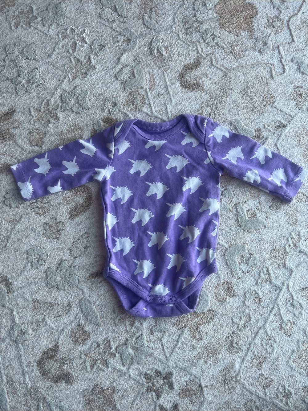 Unicorn Print Monica + Andy Organic Cotton Onesie